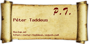Péter Taddeus névjegykártya